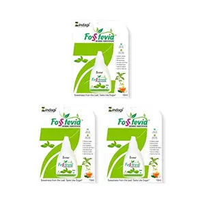 Zindagi Fosstevia Liquid - Natural Stevia Leaves Extract - Pure Stevia Liquid - Sugarfree Stevia Sweetener (Pack Of 3)