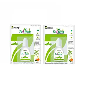 Zindagi FosStevia - Stevia Liquid Extract - 100% Natural Sweetener - Table Top Stevia Sugar-Free (400 Servings)