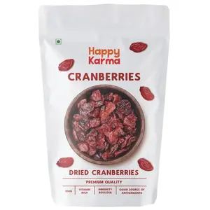 Happy Karma Dried Cranberries 100g *2| Dry Fruits | 100% natural