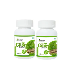 ZINDAGI Giloy Capsules - Immunity Booster - Pure Giloy Leaves And Stem Extract Capsules (60 Capsules) Pack of 2