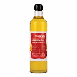 Barosi Cold Pressed Groundnut Oil 750 ml Pristine Pure Natural and Unrefined Sustainable Glass Packaging