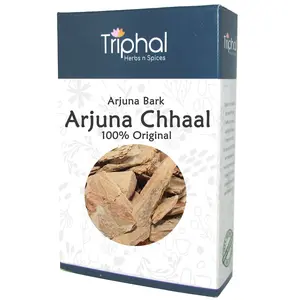 TRIPHAL Arjuna Bark - Arjun Chhaal - Terminalia Arjuna | Whole -100Gm