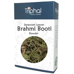 TRIPHAL Brahmi Booti  Saraswati Leaves  Bacopa Monnieri  Indian Pennywort | Powder -100Gm