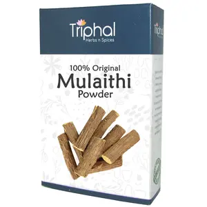 TRIPHAL Mulaithi  Liquorice Roots  Yashtimadhu  Jethimadh  Aslussoos | Powder -100Gm