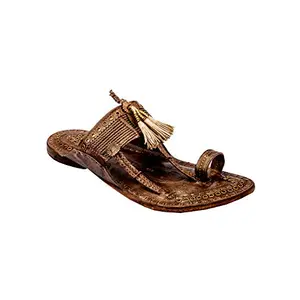 Awesome golden rivets authentic kolhapuri chappal for men 