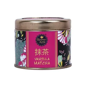 Karma Kettle Vanilla Matcha Green Tea Stone Ground Green Tea Powder Natural Vanilla Flavor - 50 GMS 50 g