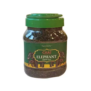 Karma Kettle Chai Country Elephant Green Tea 100% Natural and Full of antioxidant Help in Weight Loss - Loose Leaf Jar (250)
