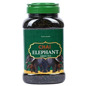 Karma Kettle Chai Country Elephant Green Tea - 100% Natural and Full of antioxidant Help in Weight Loss - Loose Leaf Jar - 500 gms