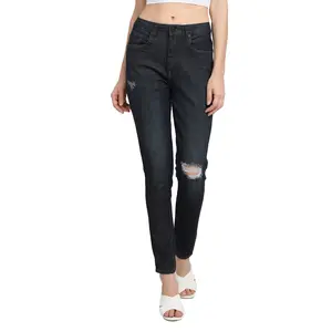 Lorem Ginzo Women's Slim Fit Jeans for Women  Ripped Torn Knee slit jeans for Women