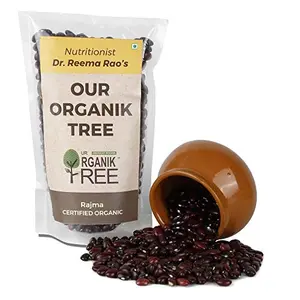 Our Organik Tree Certified Organic Red Rajma | Kidney Beans | Non GMO | Healthy Pulses (450 GMS)