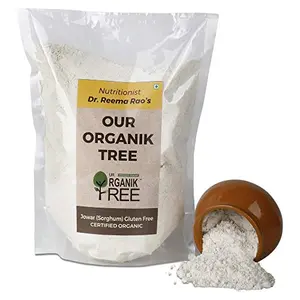 Our Organik Tree Certified Organic Jowar Atta | Sorghum Flour| Millet| Weight Management | Gluten Free | No GMO (450 gm)