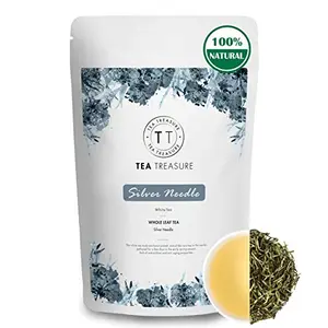 Tea Treasure Darjeeling Silver Needle White Tea Antioxidants Rich & Helps in Weight Management Yellow Loose Leaf 50 g