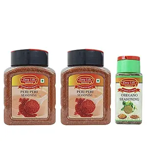 Easy Life Combo Pack of Peri Peri Seasoning 275g (Pack of 2) and Oregano Seasoning 60g
