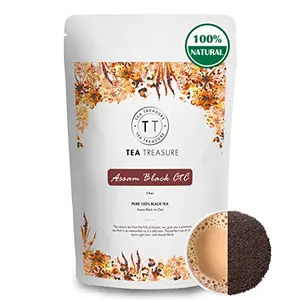 TeaTreasure USDA Organic Assam CTC Tea - 450 Gm - Aromatic & Flavored Tea | Kadak Assam Chai