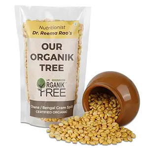 Our Organik Tree Certified Organic Chana Dal | Bengal Gram Split | No GMO | Healthy Pulses 450 g