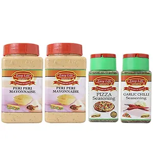 Combo of 2 Peri Peri Mayo 475g (Pack of 2) with Pizza Seasoning 25g