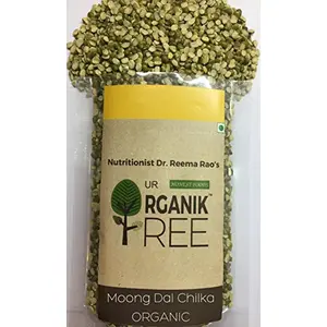 100 % organic Moong Dal Chilka Split Green Gram 500 Gms (17.64 OZ)