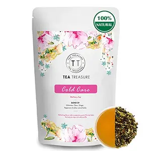 TeaTreasure Cold Care Wellness Tea - 100 Gm - Strengthens Immune System Fights Cold and flu - Detox Tea