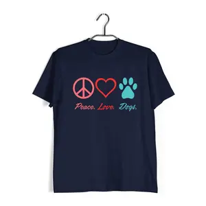 Aaramkhor Peace. Love.Dogs Aaramkhor Specials  Dogs  10  Cotton T-shirt for Women