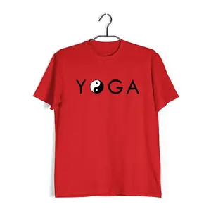 Aaramkhor Yin Yang Yoga Sports Fitness Yoga  10  Cotton T-shirt for Women