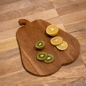 Pear Shaped Mango Wood Chopping Board, 15 Inch