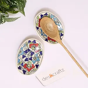Ceramic Spoon Rest, Set of 2, Multicolor