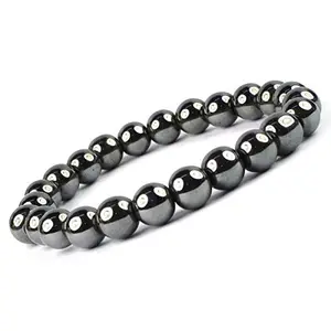 Hematite Bracelet 8 mm Beads Reiki Healing and Vastu Meditation Protection Grounding Anemia - Root Chakra Bracelet