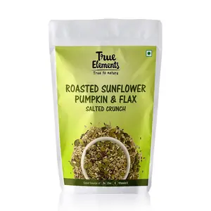 Sunflower, Pumpkin and Flax Seeds Mix - Indian Roasted Salted Crunch Seed Snacks 125 gm (4.40 OZ)