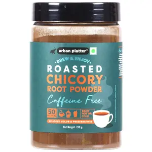 Urban Platter Roasted Chicory Root Powder 250g (Caffeine Free Coffee Substitute Roasted and Ground to Perfection Brew with Coffee and Other Beverages)