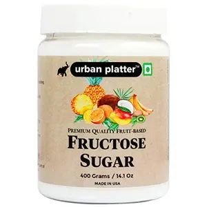 Pure Fructose Sugar , 400 Gm (14.11 OZ) [Fruit-Based Finely Granulated Free-Flowing Sugar]