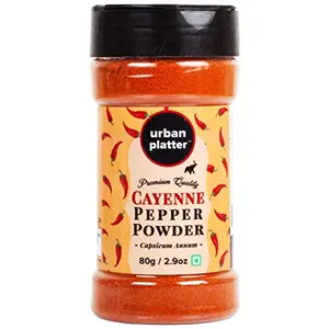 Urban Platter Cayenne Pepper Powder Shaker Jar 80g / 2.9oz [Capsicum Annum Spicy Pepper Powder]