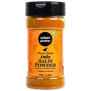 Urban Platter Amba Haldi Powder Shaker Jar 70g / 2.34oz [Mango Ginger Turmeric Powder]