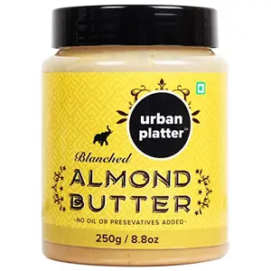 Urban Platter Blanched Almond Butter 250g / 8.8oz [All Natural No Hydrogenated Oil No Preservatives]