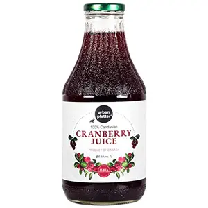 Urban Platter Canadian Cranberry Juice 1 Litre (Unsweetened No Added Sugar 100% Natural Cranberry Juice Good for UTI Health Perfect for Cocktails and Mocktails]