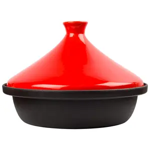Urban Platter Tajine Pot [Induction-Friendly & Flame Friendly Cast Iron Bottom]
