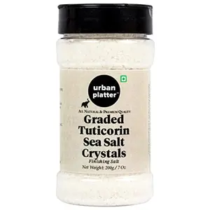 Urban Platter Graded Tuticorin Sea Salt Crystals Shaker Jar 200g / 7oz [Finishing Salt]