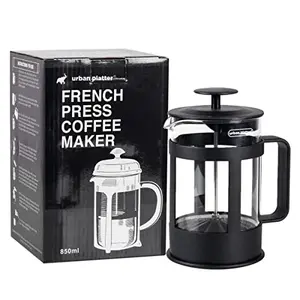 Urban Platter French Press Coffee Maker Pot 850ml [Toughened Boron Glass Stainless Steel Plunger]