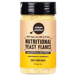 Urban Platter Nutritional Yeast Flakes Shaker Jar 50g / 1.76oz [Also Known as Nooch Gluten Free Nutty Flavour]
