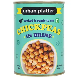 Urban Platter Ready to Use Chickpeas in Brine 400g (Drained Weight 240g)