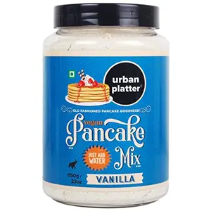 Urban Platter Vegan Vanilla Pancake Mix 650g / 23oz [Just Add Water]