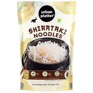Urban Platter Shirataki Noodles 270g [Keto-Friendly; Low-Carb Fat-Free Gluten-Free; Ultra-Low Calorie Konjac Miracle Noodles]