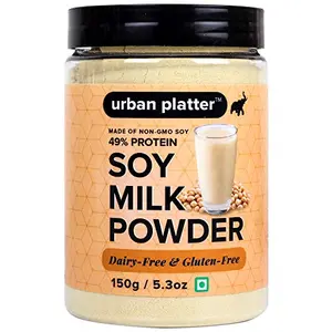 Urban Platter SOYA Milk Powder 150g / 5.3oz [Plant-Based / Vegan Milk Alternative Non-GMO & 49% Protein]