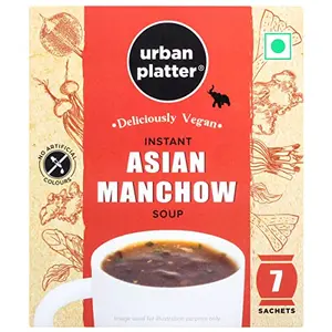 Urban Platter Vegan Instant Asian Manchow Cup Soup 140g (7 Sachets)