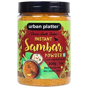 Urban Platter South Indian Style Instant Sambar Powder 200g / 7oz [Lentil-Based Vegetable Stew Just Add Water & Cook]