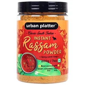 Urban Platter South Indian Style Instant Rassam Powder 200g / 7oz [Spicy Lentil Soup Just Add Water & Cook Rasam]