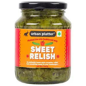 Urban Platter Sweet Relish 360g [ Tart Sweet & Salty Topping for Hot Dogs & Sandwiches]