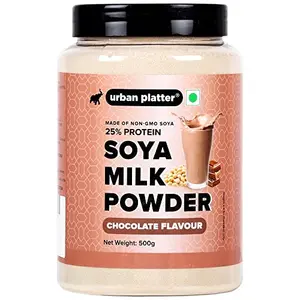 Urban Platter SOYA Milk Powder-Chocolate Flavour 500g [Plant-Based / Vegan Milk Alternative Non-GMO & 25% Protein]