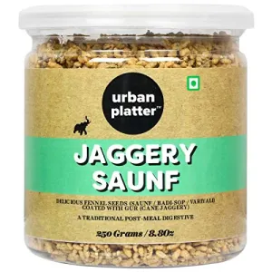 Urban Platter Jaggery Saunf 250g (Gur Saunf / Fennel Delicious Post-Meal Digestive Vegan)