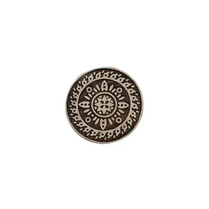 Silkrute Ancient Indian Pattern Round Wooden Block Stamp Print on Fabrics | DIY Crafts (Pack of 1)