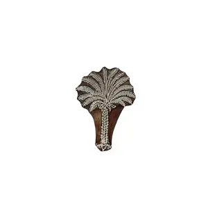 Silkrute Wall Hanging Hook Carved Palm Tree Wooden Block Stamps | Textile Print | DIY Crafts (Pack of 1)